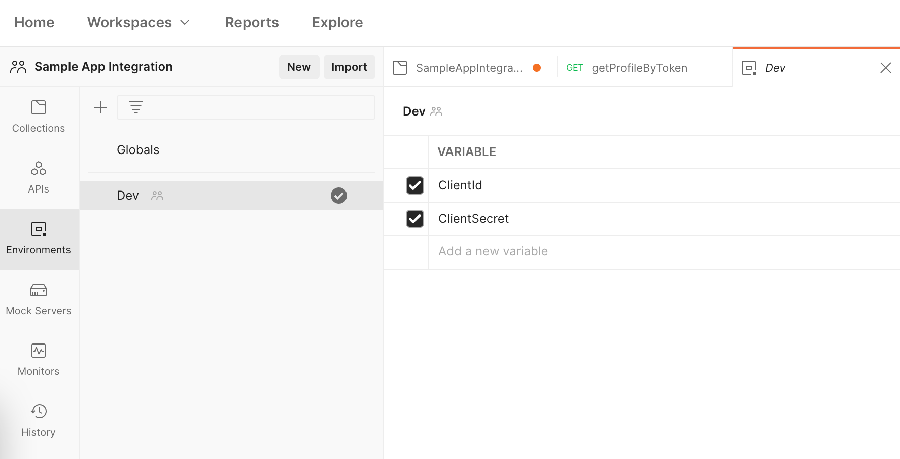 Create Environment Variables